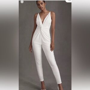 Halston silk blend sequin jumpsuit